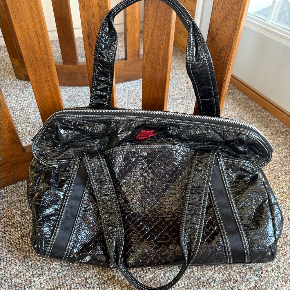 NIKE BOWLING BAG Women's Vintage Heritage Faux Leather Very Rare